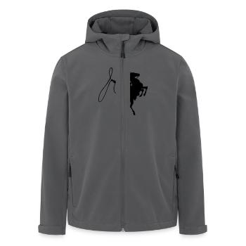 Cowboy auf Pferd - Recycelte Männer Softshell-Jacke von Stanley/Stella - Anthrazit - Vorne - AI Model Male 185 light (185cm)