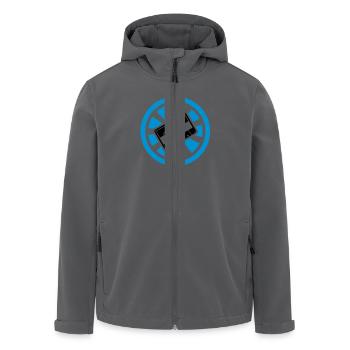 Oldschool Sound - Recycelte Männer Softshell-Jacke von Stanley/Stella - Anthrazit - Vorne - AI Model Male 185 light (185cm)