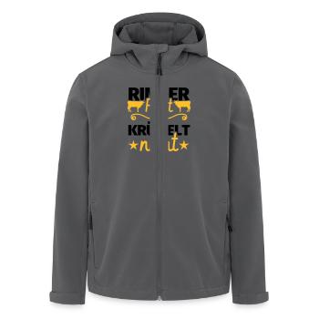 Rinderfilet krümelt nicht Fleisch Grillen Geschenk - Recycelte Männer Softshell-Jacke von Stanley/Stella - Anthrazit - Vorne - AI Model Male 185 light (185cm)
