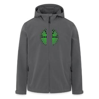 DISCO INFERNO SMILEY III - Recycelte Männer Softshell-Jacke von Stanley/Stella - Anthrazit - Vorne - AI Model Male 185 light (185cm)