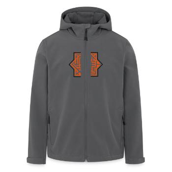 Mandala Labyrinth 2c - Recycelte Männer Softshell-Jacke von Stanley/Stella - Anthrazit - Vorne - AI Model Male 185 light (185cm)