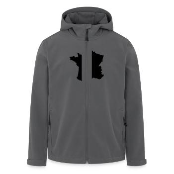 Frankreich Karte - Recycelte Männer Softshell-Jacke von Stanley/Stella - Anthrazit - Vorne - AI Model Male 185 light (185cm)