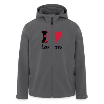 i love london - Recycelte Männer Softshell-Jacke von Stanley/Stella - Anthrazit - Vorne - AI Model Male 185 light (185cm)