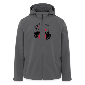 Poker - Recycelte Männer Softshell-Jacke von Stanley/Stella - Anthrazit - Vorne - AI Model Male 185 light (185cm)