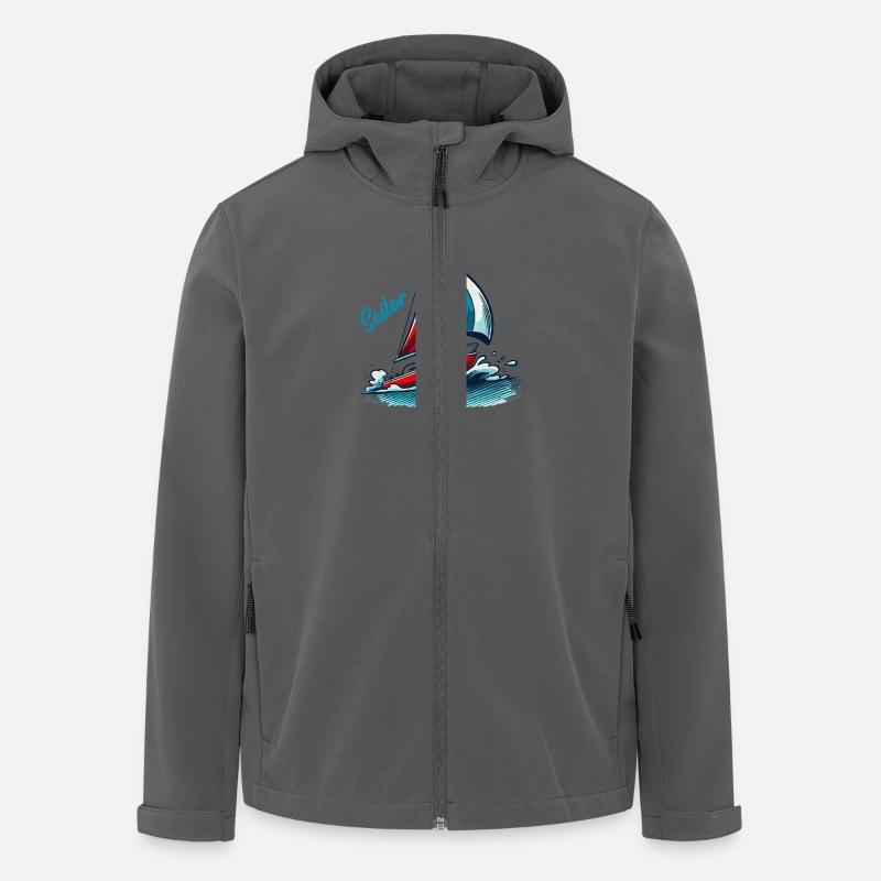 segelboot - Recycelte Männer Softshell-Jacke von Stanley/Stella - Anthrazit