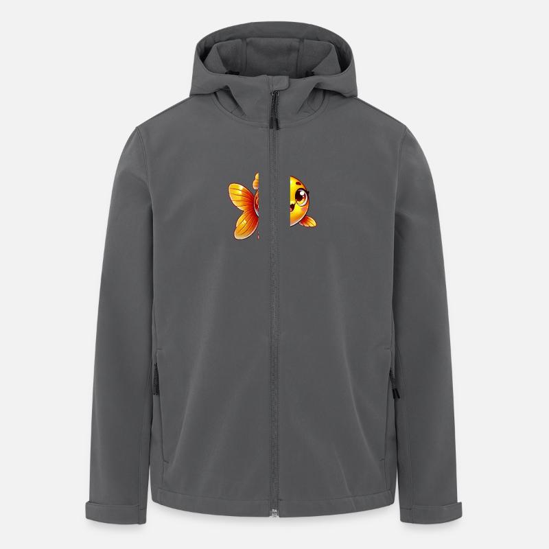 goldfisch - Recycelte Männer Softshell-Jacke von Stanley/Stella - Anthrazit