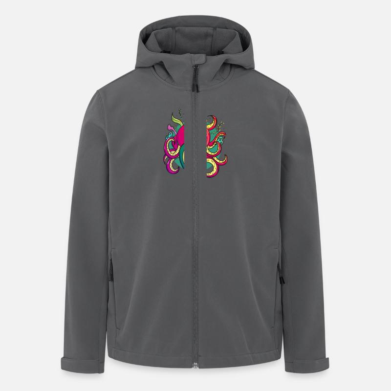 Oktopus-Geist - Recycelte Männer Softshell-Jacke von Stanley/Stella - Anthrazit