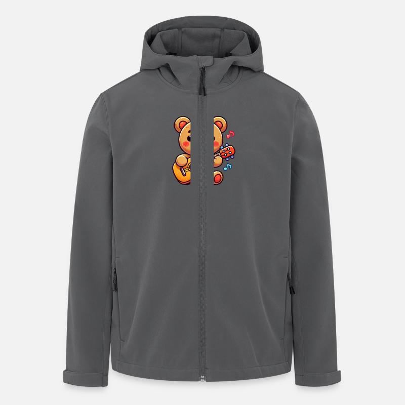 teddybär gitarre - Recycelte Männer Softshell-Jacke von Stanley/Stella - Anthrazit