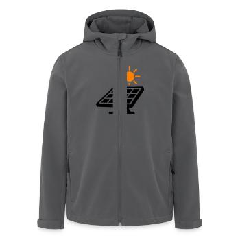 Solar Panele Photovoltaik Anlage - Recycelte Männer Softshell-Jacke von Stanley/Stella - Anthrazit - Vorne - AI Model Male 185 light (185cm)