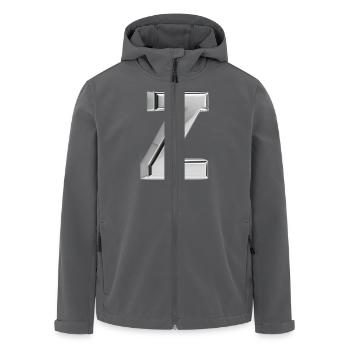 Chrome ,, Z " Metallic - Recycelte Männer Softshell-Jacke von Stanley/Stella - Anthrazit - Vorne - AI Model Male 185 light (185cm)