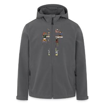 Piratenschiff Auto - Recycelte Männer Softshell-Jacke von Stanley/Stella - Anthrazit - Vorne - AI Model Male 185 light (185cm)