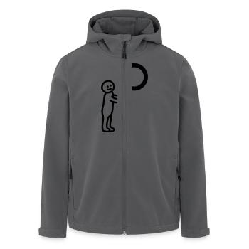 Männchen Lupe - Line - Recycelte Männer Softshell-Jacke von Stanley/Stella - Anthrazit - Vorne - AI Model Male 185 light (185cm)