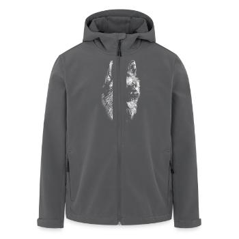Schäferhund Portrait - Recycelte Männer Softshell-Jacke von Stanley/Stella - Anthrazit - Vorne - AI Model Male 185 light (185cm)