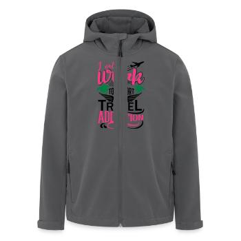 I only work Premium - Recycelte Männer Softshell-Jacke von Stanley/Stella - Anthrazit - Vorne - AI Model Male 185 light (185cm)