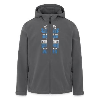 WAFFEN - Recycelte Männer Softshell-Jacke von Stanley/Stella - Anthrazit - Vorne - AI Model Male 185 light (185cm)