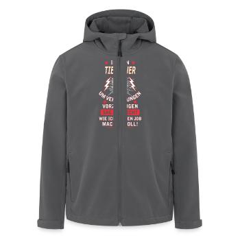 TIEFBAUER - Recycelte Männer Softshell-Jacke von Stanley/Stella - Anthrazit - Vorne - AI Model Male 185 light (185cm)