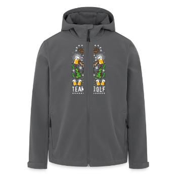 107 Team Hirsch Rentier Rudolph Rudolf Bier Beer - Recycelte Männer Softshell-Jacke von Stanley/Stella - Anthrazit - Vorne - AI Model Male 185 light (185cm)