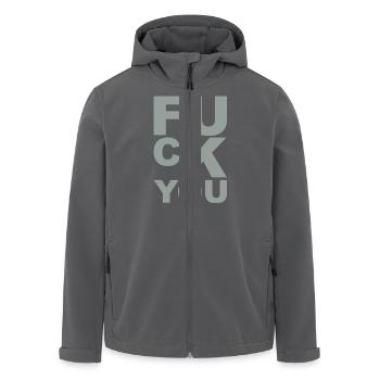 fuck you - Recycelte Männer Softshell-Jacke von Stanley/Stella - Anthrazit - Vorne - AI Model Male 185 light (185cm)