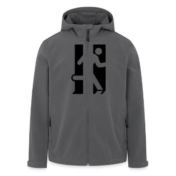 Emergency Exit - Recycelte Männer Softshell-Jacke von Stanley/Stella - Anthrazit - Vorne - AI Model Male 185 light (185cm)