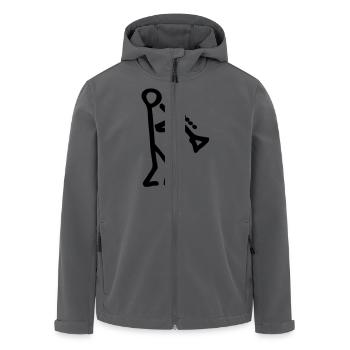 Musikant mit Klarinette - Recycelte Männer Softshell-Jacke von Stanley/Stella - Anthrazit - Vorne - AI Model Male 185 light (185cm)