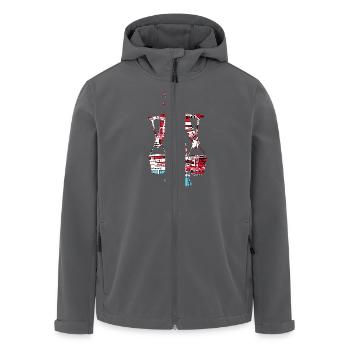 Hamburg - Recycelte Männer Softshell-Jacke von Stanley/Stella - Anthrazit - Vorne - AI Model Male 185 light (185cm)