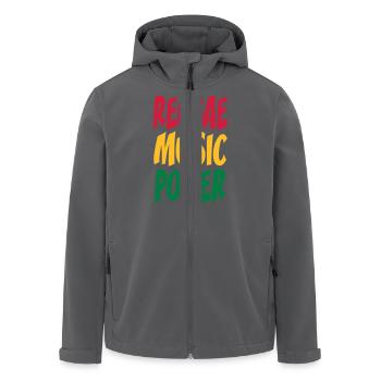 rasta Musikleistung - Recycelte Männer Softshell-Jacke von Stanley/Stella - Anthrazit - Vorne - AI Model Male 185 light (185cm)