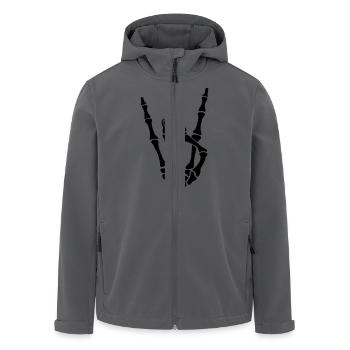 knochen pommesgabel - skull rock hand - Recycelte Männer Softshell-Jacke von Stanley/Stella - Anthrazit - Vorne - AI Model Male 185 light (185cm)