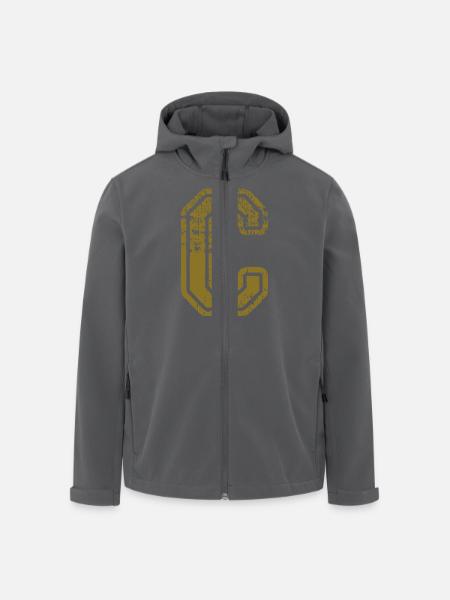C - Buchstabe - Recycelte Männer Softshell-Jacke von Stanley/Stella - Anthrazit