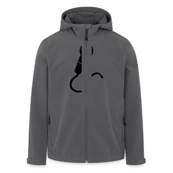 mic Mikrofon Sänger Karaoke - Recycelte Männer Softshell-Jacke von Stanley/Stella - Anthrazit - Vorne - AI Model Male 185 light (185cm)