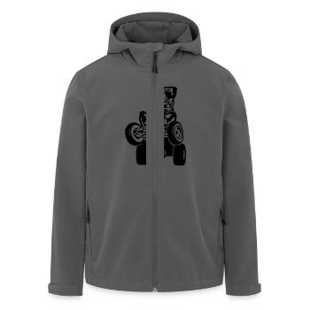 quad - Recycelte Männer Softshell-Jacke von Stanley/Stella - Anthrazit - Vorne - AI Model Male 185 light (185cm)