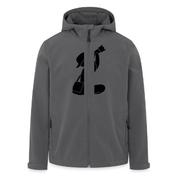 Fotograf mit Fotoapparat - Recycelte Männer Softshell-Jacke von Stanley/Stella - Anthrazit - Vorne - AI Model Male 185 light (185cm)
