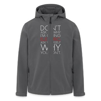 Dont ask me why I am going electric Elektroauto EV - Recycelte Männer Softshell-Jacke von Stanley/Stella - Anthrazit - Vorne - AI Model Male 185 light (185cm)