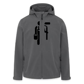 Maler - Recycelte Männer Softshell-Jacke von Stanley/Stella - Anthrazit - Vorne - AI Model Male 185 light (185cm)