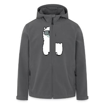 lama_002 - Men’s Recycled Softshell Jacket by Stanley/Stella - anthracite - Front - AI Model Male 185 light (185cm)