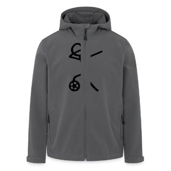 dabbing fussball man - Recycelte Männer Softshell-Jacke von Stanley/Stella - Anthrazit - Vorne - AI Model Male 185 light (185cm)