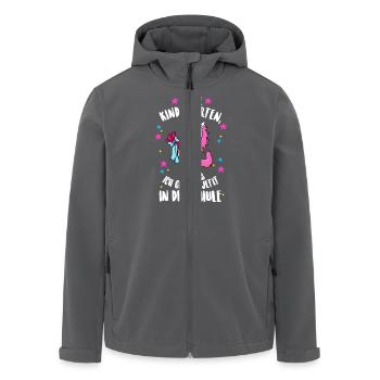 Tschüss Kindergarten Einhorn Einschulung - Recycelte Männer Softshell-Jacke von Stanley/Stella - Anthrazit - Vorne - AI Model Male 185 light (185cm)