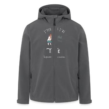 Ich kann nicht, ich habe die Schwerkraft in meiner Küche getestet - Recycelte Männer Softshell-Jacke von Stanley/Stella - Anthrazit - Vorne - AI Model Male 185 light (185cm)