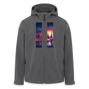 Sonnenuntergang in Dubai - Recycelte Männer Softshell-Jacke von Stanley/Stella - Anthrazit - Vorne - AI Model Male 185 light (185cm)