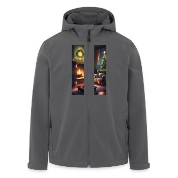 Grünes Weihnachtshaus - Recycelte Männer Softshell-Jacke von Stanley/Stella - Anthrazit - Vorne - AI Model Male 185 light (185cm)