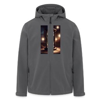 Eine alte Zeitmessmaschine, Sanduhr - Recycelte Männer Softshell-Jacke von Stanley/Stella - Anthrazit - Vorne - AI Model Male 185 light (185cm)