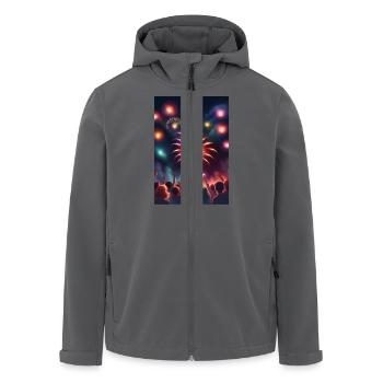 Atemberaubendes Feuerwerk - Recycelte Männer Softshell-Jacke von Stanley/Stella - Anthrazit - Vorne - AI Model Male 185 light (185cm)