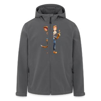 Cute animal - Recycelte Männer Softshell-Jacke von Stanley/Stella - Anthrazit - Vorne - AI Model Male 185 light (185cm)