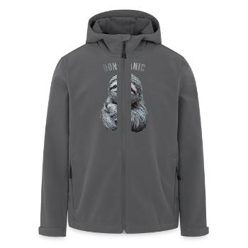 Dont Panic Faultier für Kinder - Recycelte Männer Softshell-Jacke von Stanley/Stella - Anthrazit - Vorne - AI Model Male 185 light (185cm)