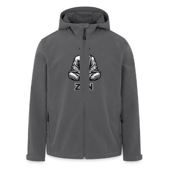 Mönch sitzt in Meditation - ZEN Design - Recycelte Männer Softshell-Jacke von Stanley/Stella - Anthrazit - Vorne - AI Model Male 185 light (185cm)
