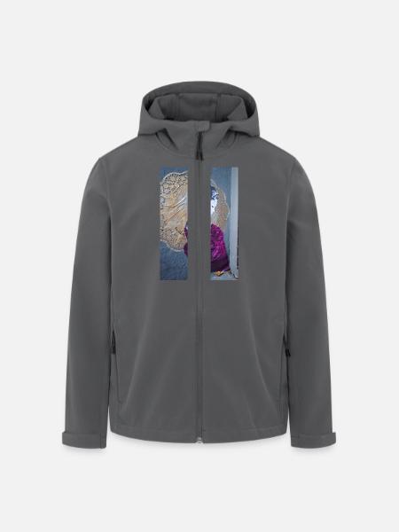 Streetart - Recycelte Männer Softshell-Jacke von Stanley/Stella - Anthrazit