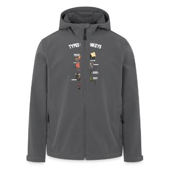 Arten von Affen Affen der Welt - Recycelte Männer Softshell-Jacke von Stanley/Stella - Anthrazit - Vorne - AI Model Male 185 light (185cm)