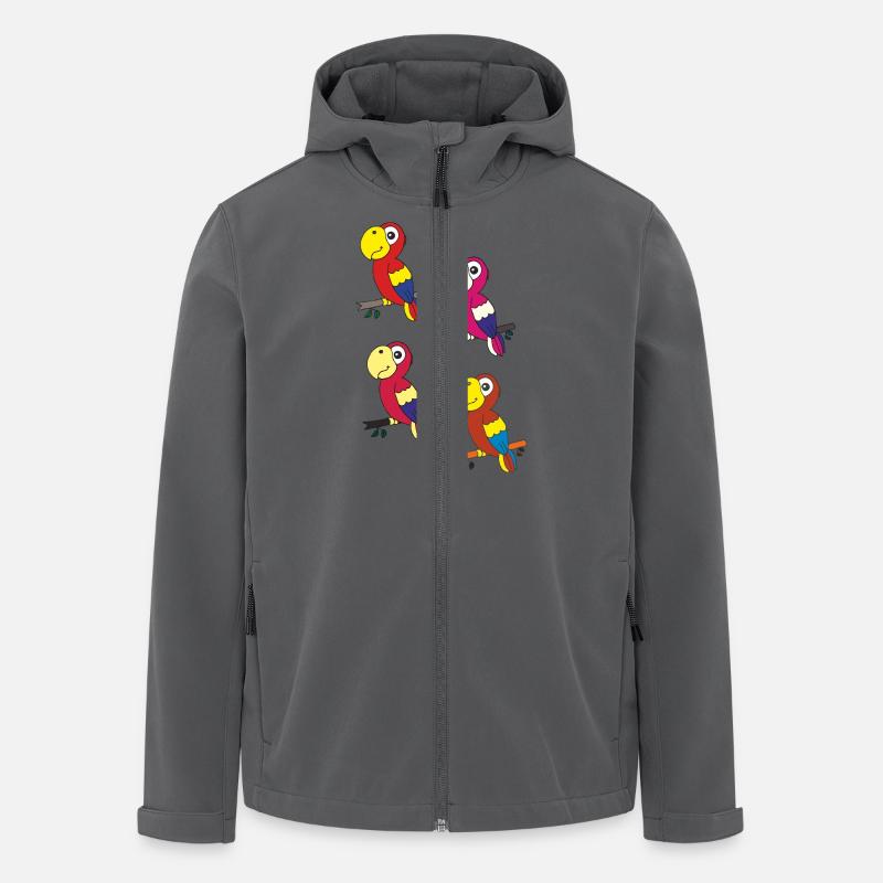 papageien treffen - Recycelte Männer Softshell-Jacke von Stanley/Stella - Anthrazit