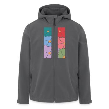 Boho Flora Blumen - Recycelte Männer Softshell-Jacke von Stanley/Stella - Anthrazit - Vorne - AI Model Male 185 light (185cm)