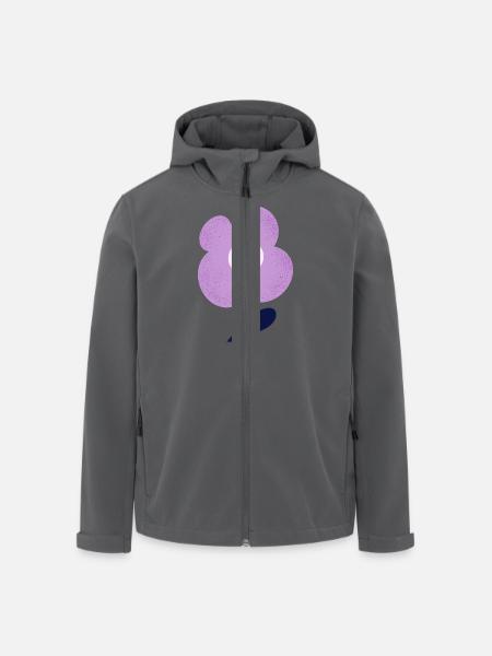 Lila Blume - Recycelte Männer Softshell-Jacke von Stanley/Stella - Anthrazit