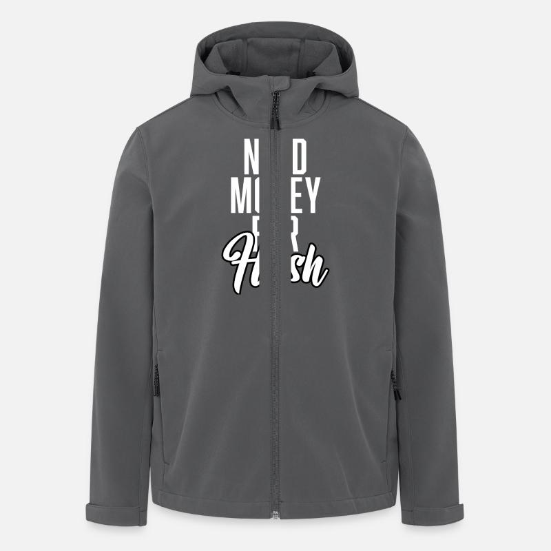 Need Money For Hash - Recycelte Männer Softshell-Jacke von Stanley/Stella - Anthrazit